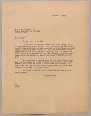 [Letter from I. H. Kempner to J. A. Phillips, January 13, 1949]