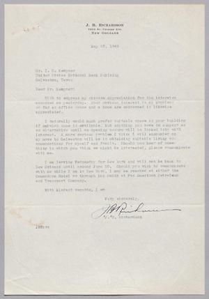 [Letter from J. B. Richardson to Mr. I. H. Kempner, May 27, 1949]