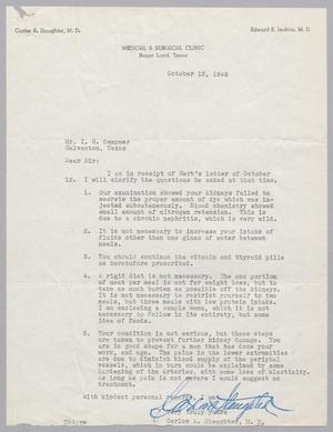 [Letter from Carlos A. Slaughter to Mr. I. H. Kempner, October 15, 1949]