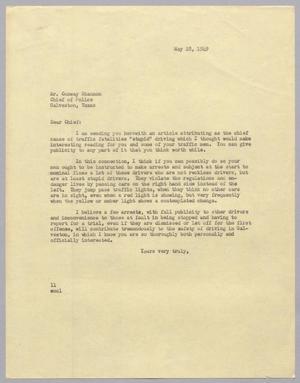 [Letter from I. H. Kempner to Conway Shannon, May 28, 1949]