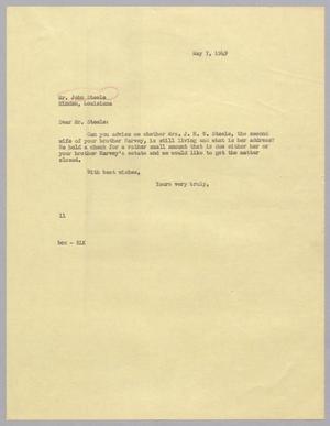 [Letter from I. H. Kempner to John Steele, May 7, 1949]