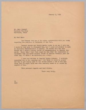[Letter from Isaac H. Kempner to Marco Stewart, January 4, 1949]