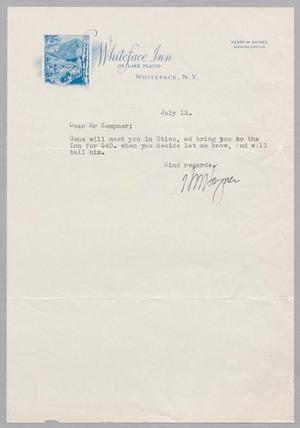 [Letter from Henry W. Haynes to I. H. Kempner, July 13, 1949]