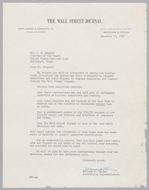 [Letter from William M. Wallen to I. H. Kempner, December 27, 1949]