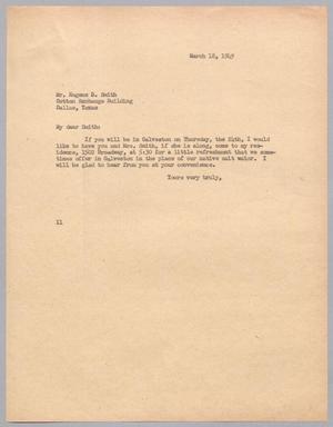 [Letter from Isaac H. Kempner to Eugene B. Smith, March 18, 1949]