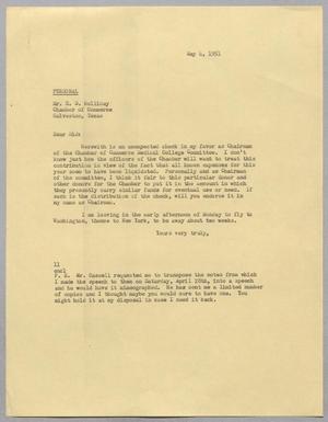 [Letter from I. H. Kempner to Mr. E. S. Holliday, May 4, 1951]