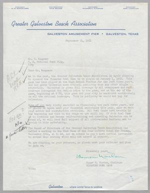 [Letter from Homer H. Norton to Mr. H. Kempner, September 24, 1951]