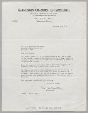 [Letter from Thomas A. McCarthy to Mr. I. Kempner, November 23, 1951]