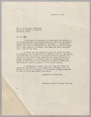 [Letter from I. H. Kempner to Mr. E. S. Holliday, January 2, 1951]