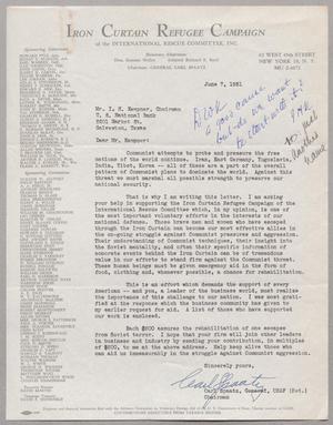 [Letter from the Iron Curtain Refugee Campaign to I. H. Kempner, June 7, 1951]