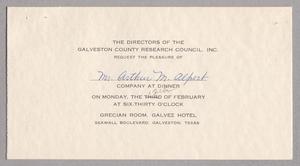 [Invitation from the Directors of the Galveston County Research Council Inc.]