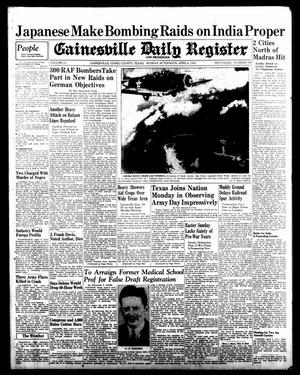 Primary view of object titled 'Gainesville Daily Register and Messenger (Gainesville, Tex.), Vol. 52, No. 188, Ed. 1 Monday, April 6, 1942'.