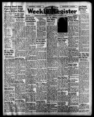 Primary view of object titled 'Gainesville Weekly Register (Gainesville, Tex.), Vol. 64, No. 18, Ed. 1 Thursday, November 12, 1942'.