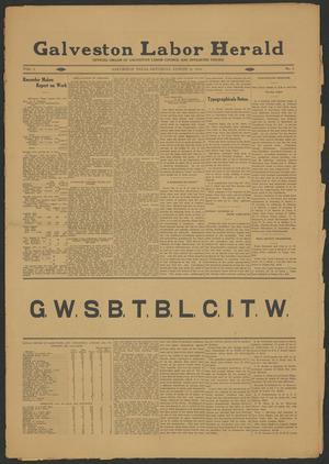 Primary view of object titled 'Galveston Labor Herald (Galveston, Tex.), Vol. 1, No. 5, Ed. 1 Saturday, August 31, 1912'.