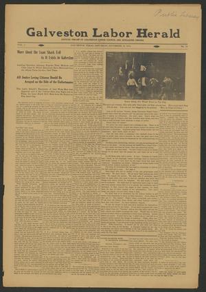 Primary view of object titled 'Galveston Labor Herald (Galveston, Tex.), Vol. 1, No. 16, Ed. 1 Saturday, November 16, 1912'.