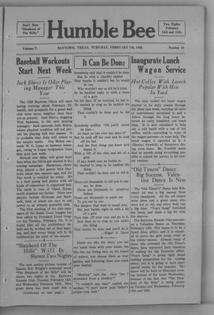 Humble Bee (Baytown, Tex.), Vol. 05, No. 16, Ed. 1 Tuesday, February 7, 1928