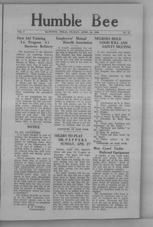 Humble Bee (Baytown, Tex.), Vol. 07, No. 20, Ed. 1 Friday, April 25, 1930