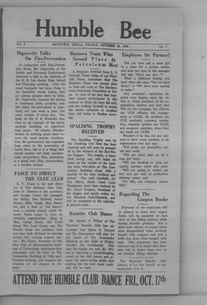 Humble Bee (Baytown, Tex.), Vol. 08, No. 07, Ed. 1 Friday, October 10, 1930