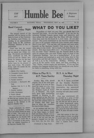 Humble Bee (Baytown, Tex.), Vol. 08, No. 21, Ed. 1 Wednesday, May 13, 1931