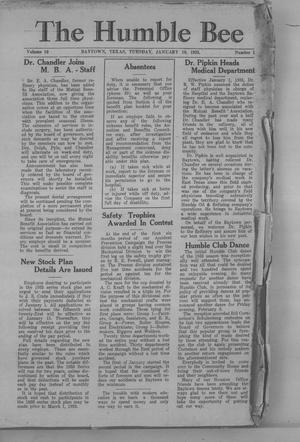 The Humble Bee (Baytown, Tex.), Vol. 10, No. 01, Ed. 1 Tuesday, January 10, 1933