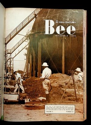Primary view of object titled 'The Humble Refinery Bee (Houston, Tex.), Vol. 02, No. 21, Ed. 1 Thursday, October 8, 1936'.