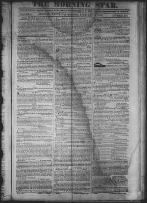 The Morning Star. (Houston, Tex.), Vol. 1, No. 247, Ed. 1 Wednesday, February 5, 1840