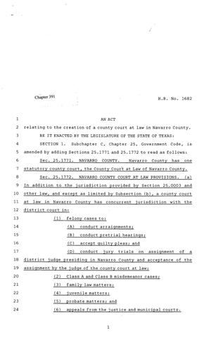 81st Texas Legislature, Regular Session, House Bill 1682, Chapter 391