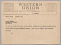 Letter: [Telegram from I. H. Kempner to Cecile Kempner, August 1, 1951]