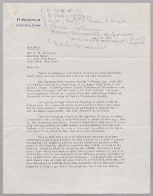 [Letter from Daniel W. Kempner to I. H. Kempner, May 12, 1951]