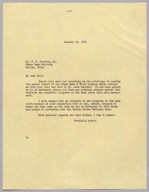 [Letter from I. H. Kempner to Mr. W. W. Overton, Jr., January 23, 1951]