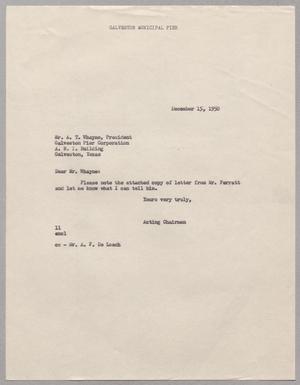 [Letter from Isaac Herbert Kempner to A. T. Whayne, December 15, 1950]
