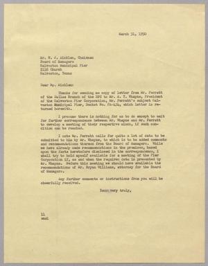 [Letter from Isaac H. Kempner to W. J. Aicklen, March 31, 1950]