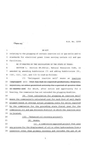 81st Texas Legislature, Regular Session, House Bill 2259, Chapter 442