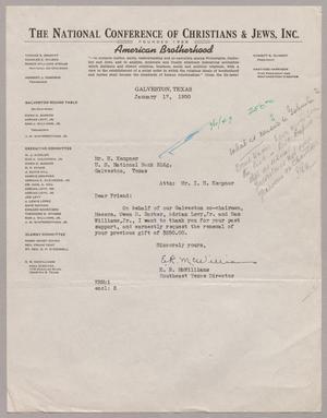 [Letter from E. R. McWilliams to Mr. I. H. Kempner, January 17, 1950]