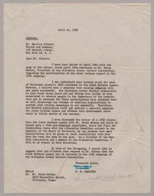[Letter from S. B. Schapiro to Mr. Maurice Glinert, April 24, 1950]