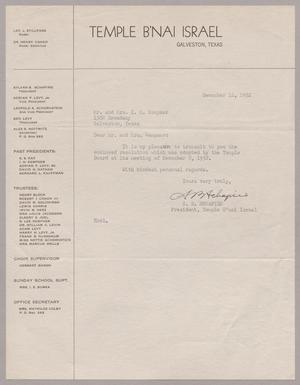 [Letter from S.B. Schapiro to Mr. and Mrs. I. H. Kempner, December 12, 1952]