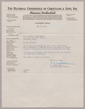 [Letter from E. R. McWilliams to Mr. and Mrs. I. H. Kempner, May 27, 1952]
