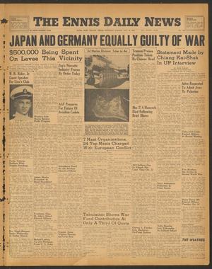 The Ennis Daily News (Ennis, Tex.), Vol. 54, No. 249, Ed. 1 Thursday, October 18, 1945