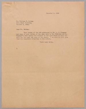 [Letter from Ursula McCarthy to Wiliam M. Nathan, December 5, 1944]