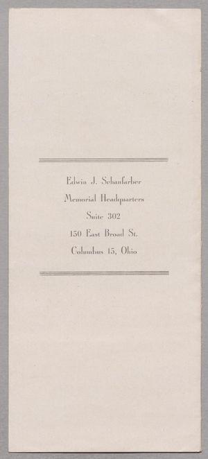 Primary view of object titled 'The Edwin J. Schanfarber Memorial'.
