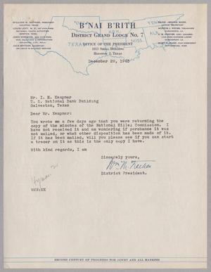 [Letter from William M. Nathan to I. H. Kempner, December 29, 1945]