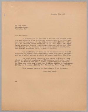 [Letter from I. H. Kempner to Joseph Swiff, December 19, 1945]
