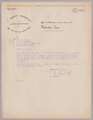 [Letter from J. Swiff to Hyman Block, December 19, 1945]