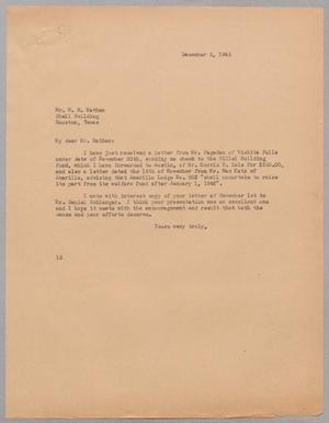 Primary view of object titled '[Letter from I. H. Kempner to William M. Nathan, December 3, 1945]'.