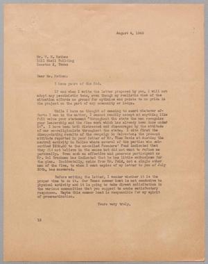 [Letter from I. H. Kempner to William M. Nathan, August 4, 1945]