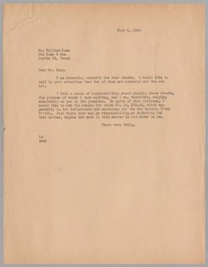 [Letter from I. H. Kempner to William Koen, July 6, 1945]