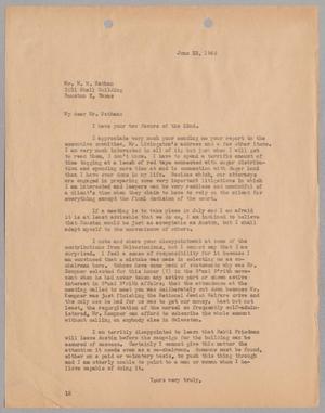 [Letter from I. H. Kempner to William M. Nathan, June 23, 1945]