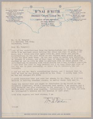 [Letter from William M. Nathan to I. H. Kempner, June 22, 1945]