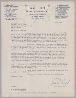 [Letter from Rabbi Jerome Mark to I. H. Kempner, May 28, 1945]