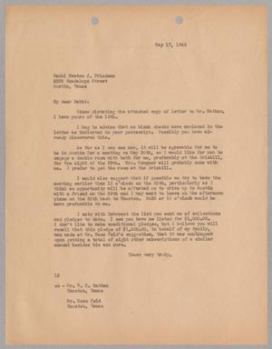 [Letter from I. H. Kempner to Rabbi Newton J. Friedman, May 17, 1945]